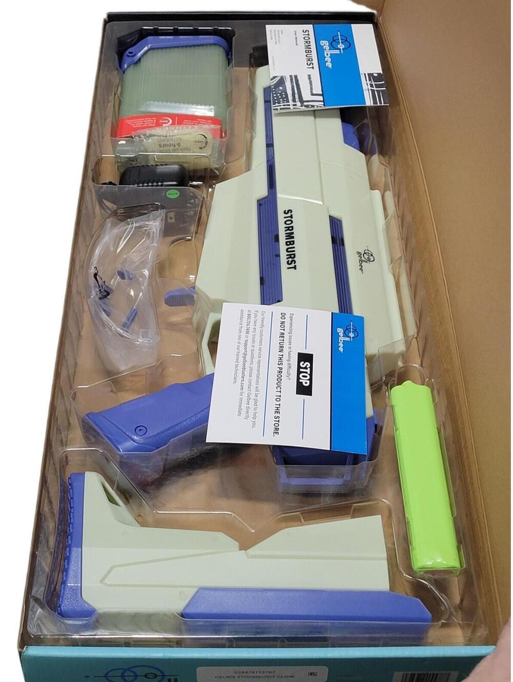 Gel Gun Gelbee STORMBURST GLOW In the Dark 4 in 1 Modular Bead Blaster